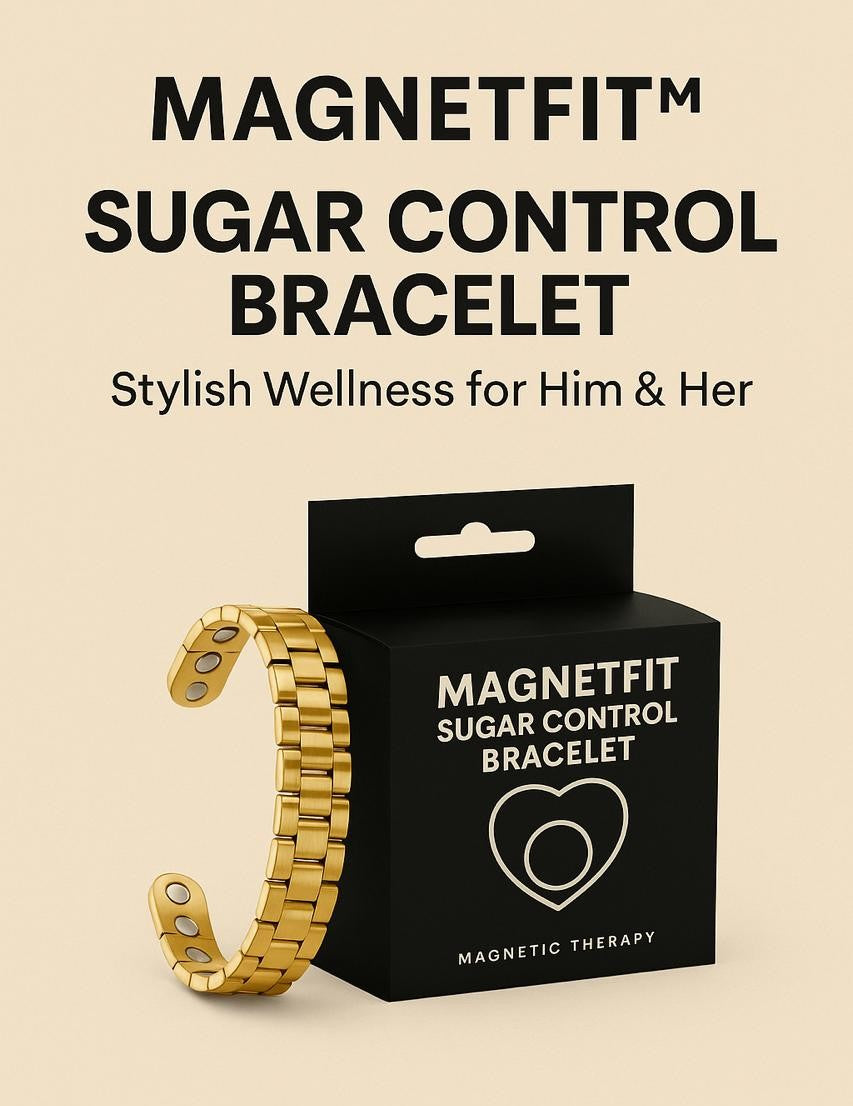 🖤 MagnetFit™ Sugar Control Bracelet – Stylish Wellness for Him & Her