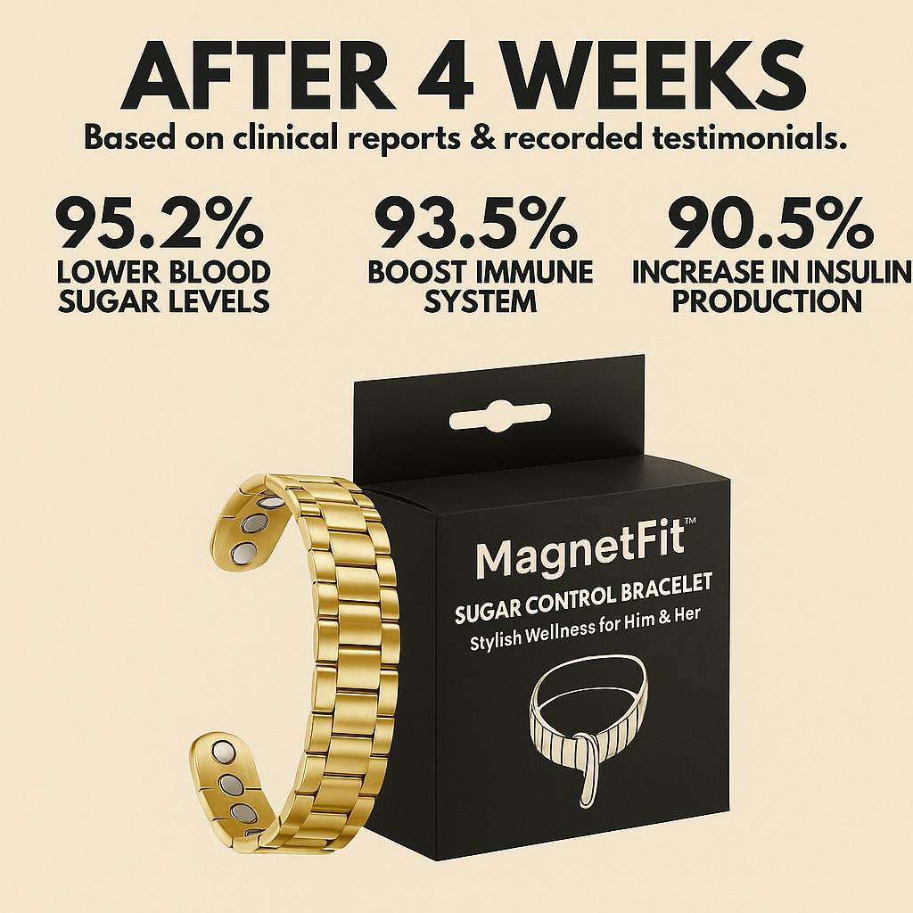 🖤 MagnetFit™ Sugar Control Bracelet – Stylish Wellness for Him & Her