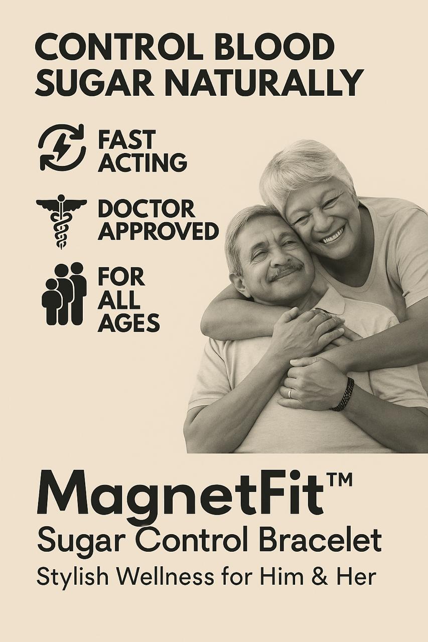 🖤 MagnetFit™ Sugar Control Bracelet – Stylish Wellness for Him & Her